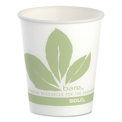Bare Eco-Forward Paper Cold Cups, Proplanet Seal, 5 Oz, Green/White, 100/Sleeve, 30 Sleeves/Carton