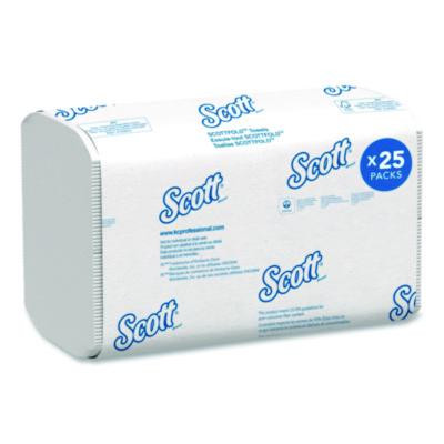 Essential Low Wet Strength Multi-Fold Towels, 1-Ply, 9.4 x 12.4, White, 175/Pack, 25 Packs/Carton