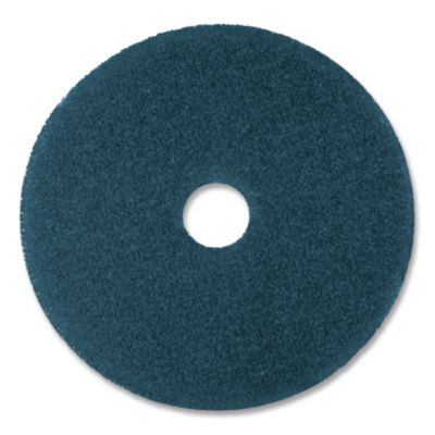 Low-Speed High Productivity 5300 Floor Pads, 17" Diameter, Blue, 5/Carton