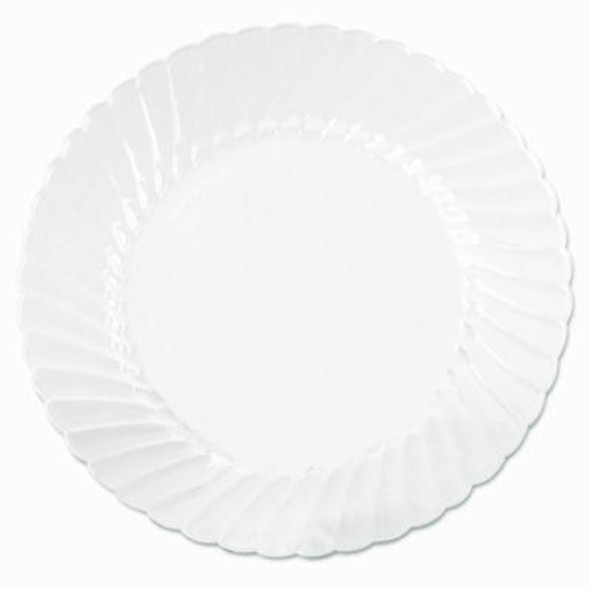 Classicware Plates, Plastic, 10.25" Dia, Clear, 18/Bag, 8 Bags/Carton