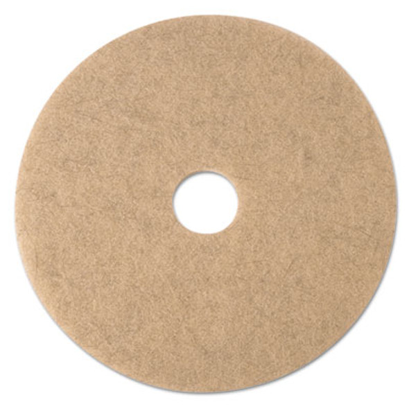 Ultra High-Speed Natural Blend Floor Burnishing Pads 3500, 21" Diameter, Tan, 5/Carton