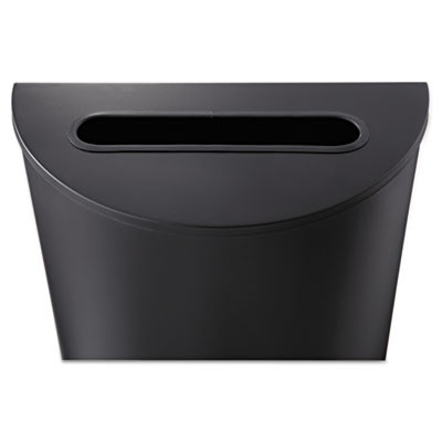 Half-Round Receptacle, 15 Gal, Steel, Black