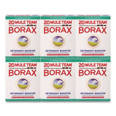 20 Mule Team Borax Laundry Booster, Powder, 4 Lb Box, 6/Carton