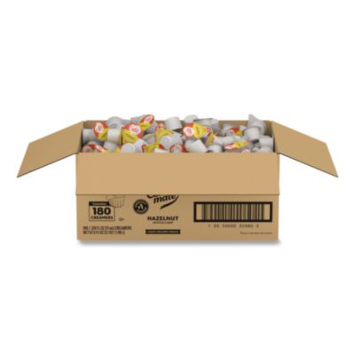 Liquid Coffee Creamer, Hazelnut, 0.38 Oz Mini Cups, 180/Carton