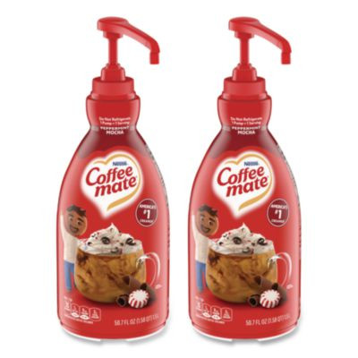 Liquid Coffee Creamer, Peppermint Mocha, 1.5 L Pump Bottle