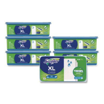 Max/Xl Wet Refill Cloths, 16.5 x 9, White, 12/Tub, 6 Tubs/Carton