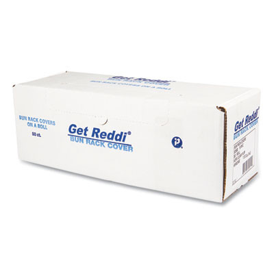 Bun Rack/Pan Cover Film, 52 x 80, 1-Rack, 15 Micron, Clear, 50/Carton