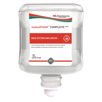 Instantfoam Complete Pure Alcohol Hand Sanitizer, 1 L Refill, Fragrance-Free, 6/Carton