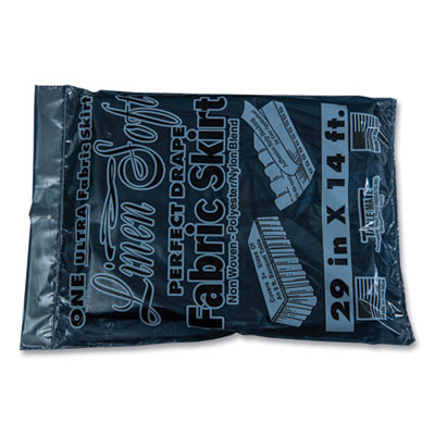 Table Set Linen-Like Table Skirting, Polyester, 29" X 14 Ft, Black