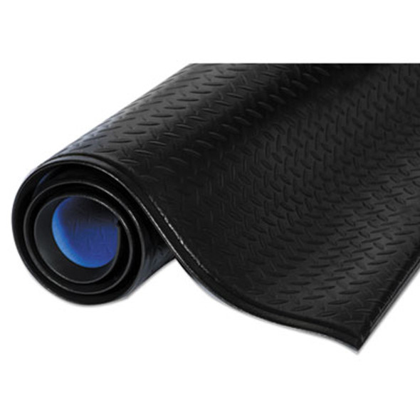 Wear-Bond Comfort-King Anti-Fatigue Mat, Rectangular, Black Raised Deck Plate Surface, 24" x 36"