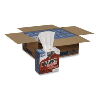 Airlaid Medium Duty Wipers, Cloth, 1-Ply, 9.2 x 12.4, Unscented, White, 128/Box, 10 Boxes/Carton