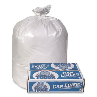 Linear Low Density Can Liners, 30 Gal, 0.75 Mil, 30" x 36", White, Interleaved Roll, 200/Carton