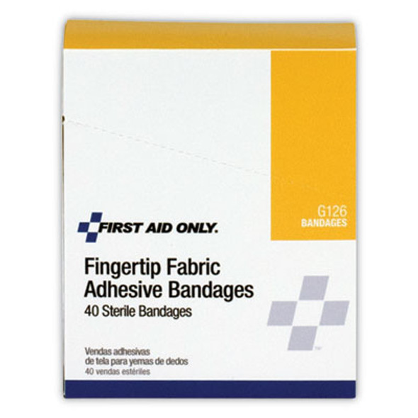 First Aid Fingertip Bandages, 1.75 X 3, 40/Box