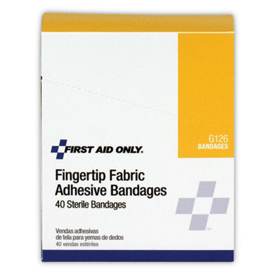 First Aid Fingertip Bandages, 1.75 X 3, 40/Box