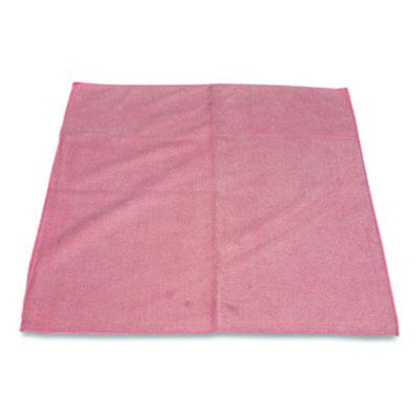 Premium Weight Microfiber Dry Cloths, 16 X 16, Pink, 12/Pack