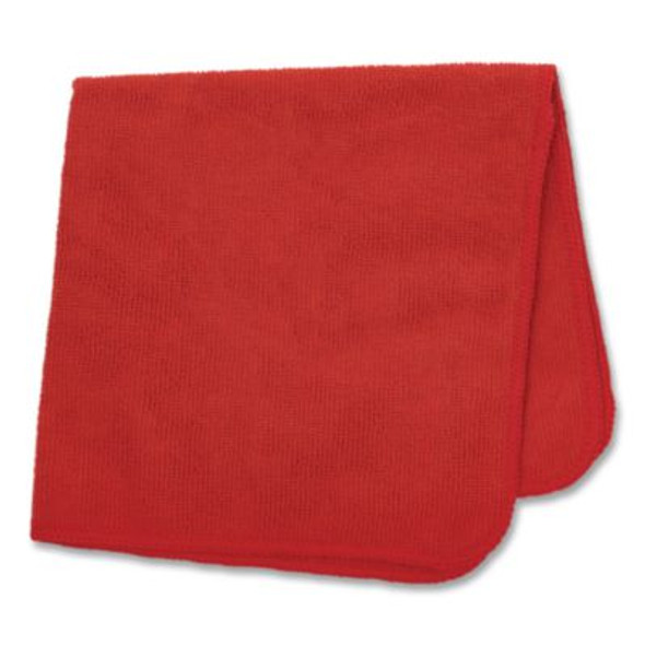 Microfiber Cleaning Cloths, 12 X 12, Red, 24/Pack