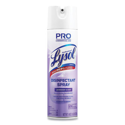 Disinfectant Spray, Lavender Scent, 19 Oz Aerosol Spray, 12/Carton
