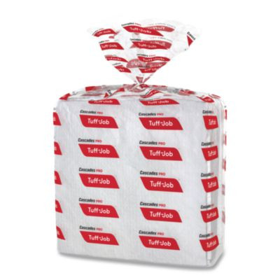 Tuff-Job S400 Drc Wipers, Medium, 12 X 13, White, 60/Pack, 18 Pack/Carton