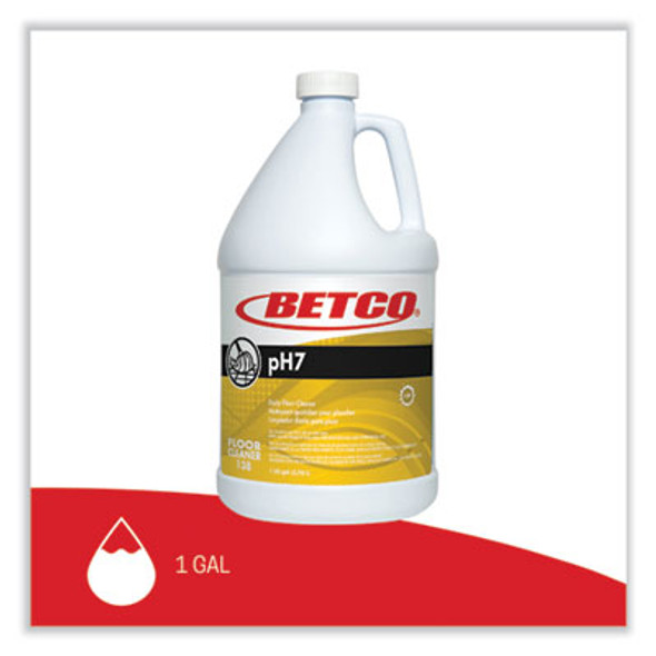 Ph7 Floor Cleaner, Lemon Scent, 1 Gal Bottle, 4/Carton