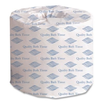 Small Roll Bath Tissue, Septic Safe, 1-Ply, White, 1,000 Sheets/Roll, 96 Rolls/Carton