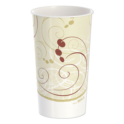 Double Sided Poly Paper Cold Cups, 44 Oz, Symphony Design, 40/Pack, 12 Packs/Carton