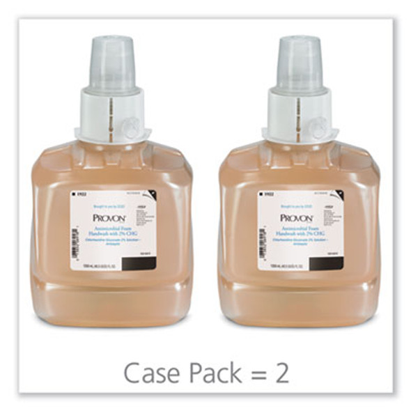Antimicrobial Foam Handwash Refill, Fragrance-Free, 1,200 Ml, 2/Carton