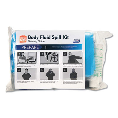 Body Fluid Spill Kit, Refill, 8.5" X 11.3" X 4.5", 2 Refills/Carton