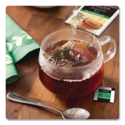 Single Flavor Tea, Decaffeinated Black, 48 Bags/Box