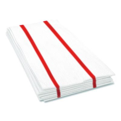 Tuff-Job S900 Antimicrobial Foodservice Towels, 12 x 24, White/Red, 150/Carton