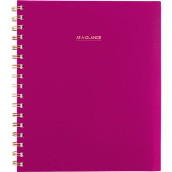 Harmony Weekly/Monthly Poly Planner, 8.88 x 7.69, Purple/Gold Cover, 13-Month (Jan To Jan): 2025 To 2026