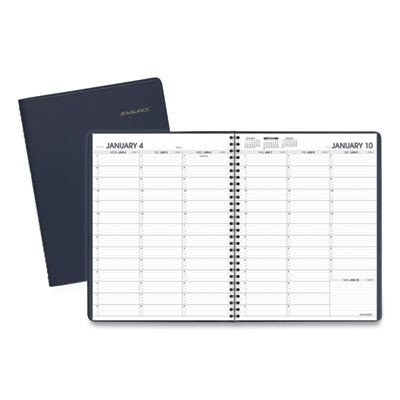 Weekly Appointment Book, 11 x 8.25, Navy Cover, 13-Month: Jan 2026 To Jan 2027
