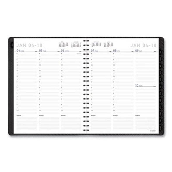 Contemporary Weekly/Monthly Planner, Vertical-Column Format, 11 x 8.25, Graphite Cover, 12-Month (Jan To Dec): 2026