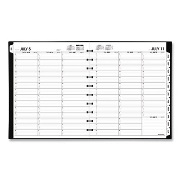 Move-A-Page Academic Weekly/Monthly Planners, 11 x 9, Black Cover, 12-Month (July To June): 2025 To 2026