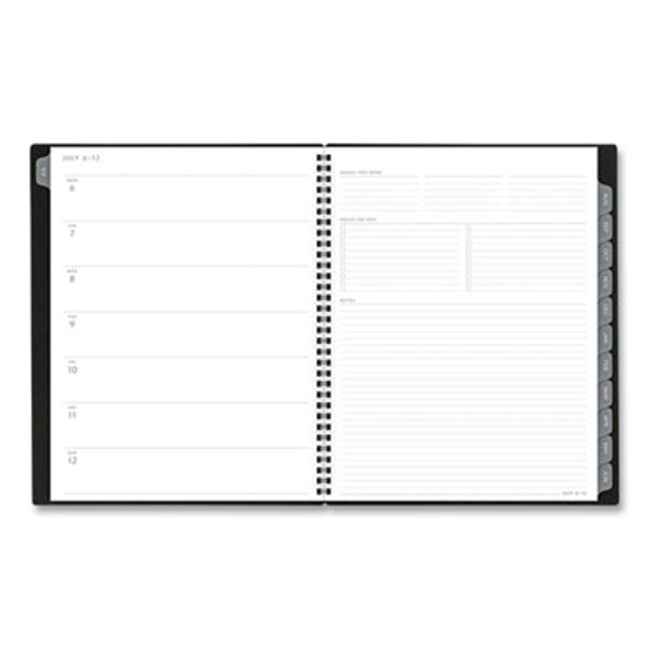 Elevation Academic Weekly/Monthly Planner, 11 x 8.5, Black Cover, 12-Month (July To June): 2024 To 2025