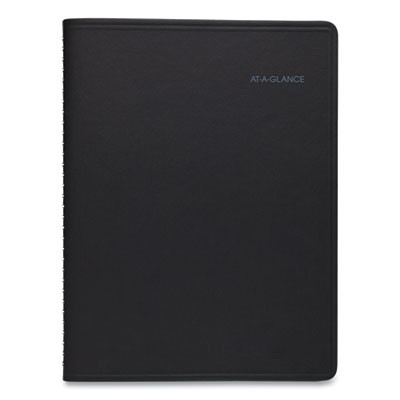 Quicknotes Weekly Vertical-Column Format Appointment Book, 11 x 8.25, Black Cover, 12-Month (Jan To Dec): 2026
