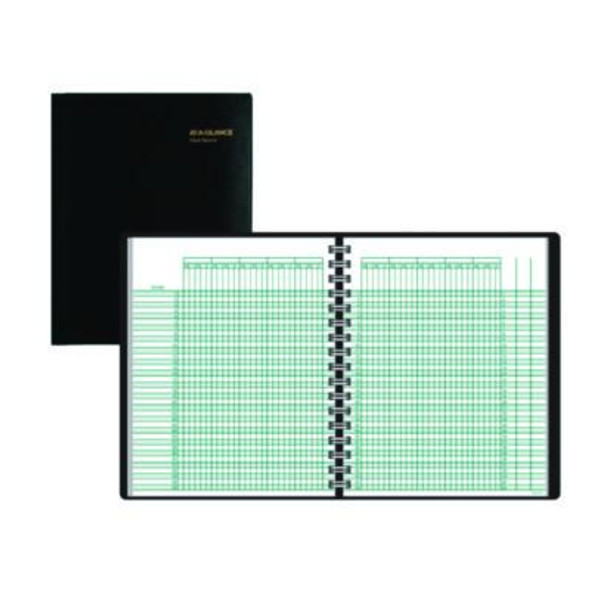 Undated Class Record Book, 35 Students, 9 To 10 Week Terms, 40-Week Span, Black Cover, 10.88 x 8.25 Sheets