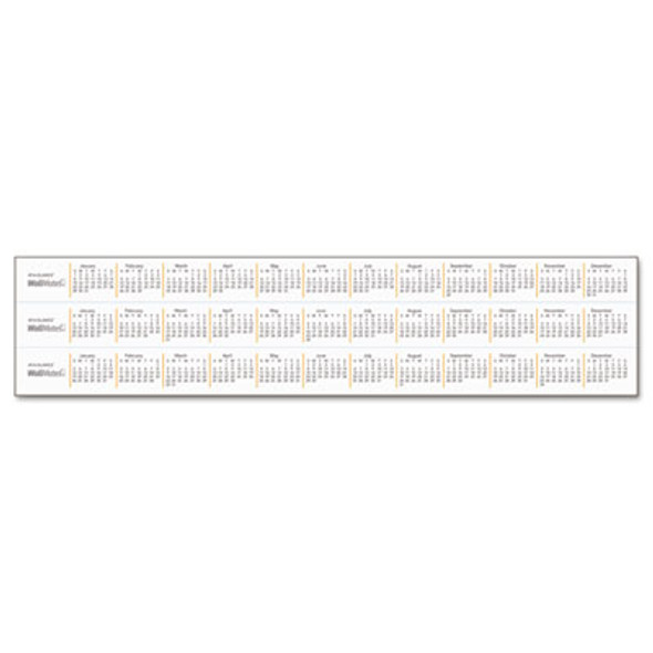 Wallmates Self-Adhesive Dry Erase Monthly Planning Surfaces, 36 X 24, White/Gray/Orange Sheets, Undated
