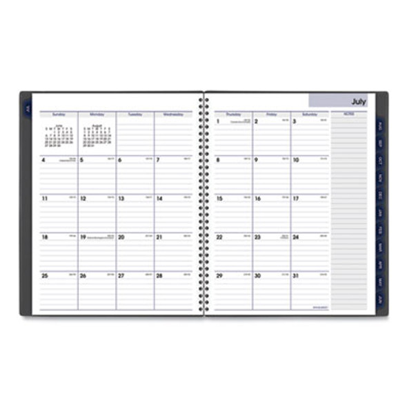 Dayminder Academic Weekly/Monthly Desktop Planner, 11 x 8.5, Charcoal Cover, 12-Month (July To June): 2025 To 2026