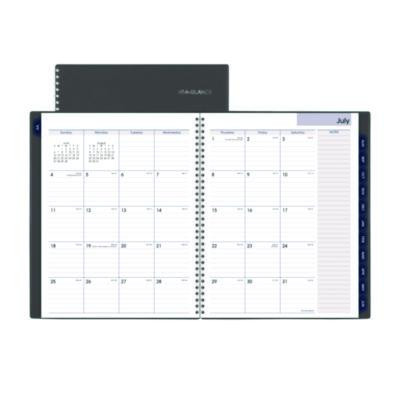 Dayminder Academic Weekly/Monthly Desktop Planner, 11 x 8.5, Charcoal Cover, 12-Month (July To June): 2025 To 2026