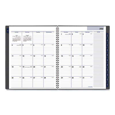 Dayminder Academic Weekly/Monthly Desktop Planner, 11 x 8.5, Charcoal Cover, 12-Month (July To June): 2025 To 2026