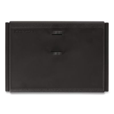 Desk Calendar Base For Loose-Leaf Refill, 2 Rings, 3" x 3.75", Black