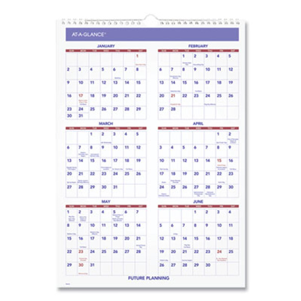 Monthly Wall Calendar With Ruled Daily Blocks, 12 x 17, White Sheets, 12-Month (Jan To Dec): 2026