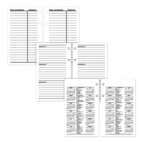 Financial Desk Calendar Refill, 3.5 x 6, White Sheets, 12-Month (Jan To Dec): 2026