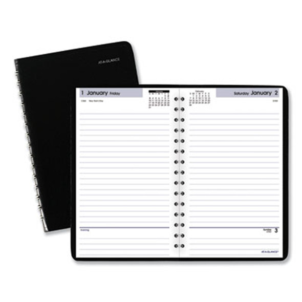 Dayminder Daily Appointment Book, 8 x 5, Black Cover, 12-Month (Jan To Dec): 2026