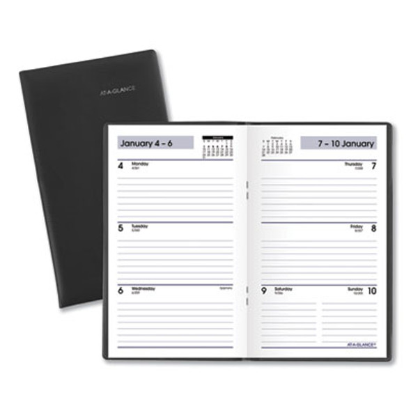 Dayminder Weekly Pocket Planner, 6 x 3.5, Black Cover, 12-Month (Jan To Dec): 2026