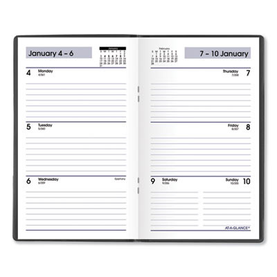 Dayminder Weekly Pocket Planner, 6 x 3.5, Black Cover, 12-Month (Jan To Dec): 2026