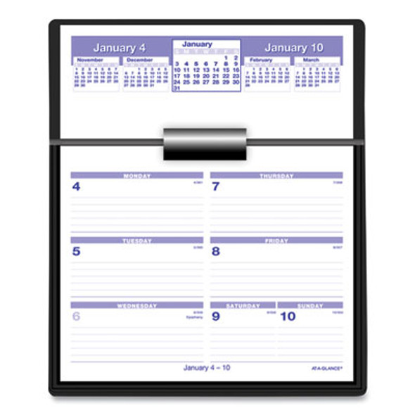 Flip-A-Week Desk Calendar And Base, 7 x 5.5, White Sheets, 12-Month (Jan To Dec): 2026
