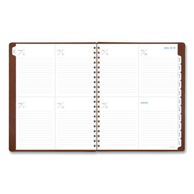 Signature Collection Academic Weekly/Monthly Planners, 11.5 x 8, Distressed Brown Cover, 13-Month: July 2025 To July 2026