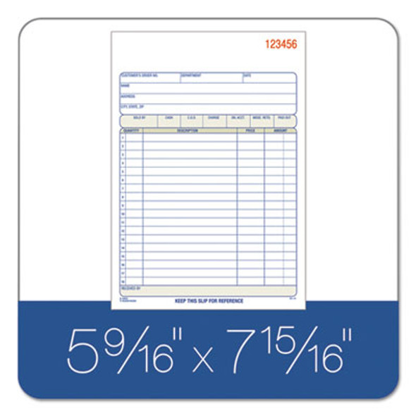Multipart Sales Order Pad, 18 Lines, Two-Part Carbonless, 5.56 x 7.94, 50 Forms Total