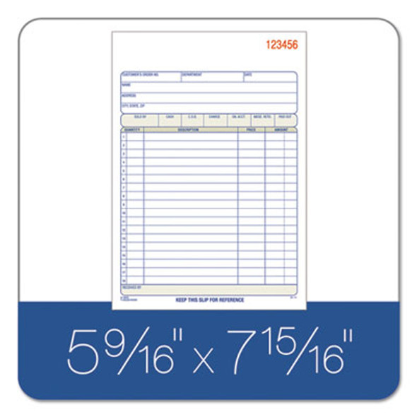 Multipart Sales Order Pad, Three-Part Carbonless, 5.56 x 7.94, 50 Forms Total